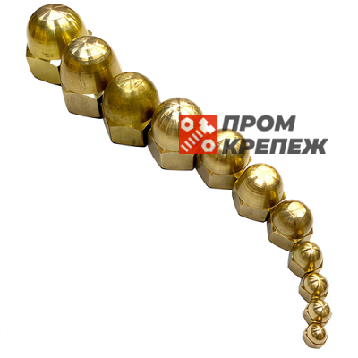 Гайка колпачковая М20 DIN 1587 латунь 